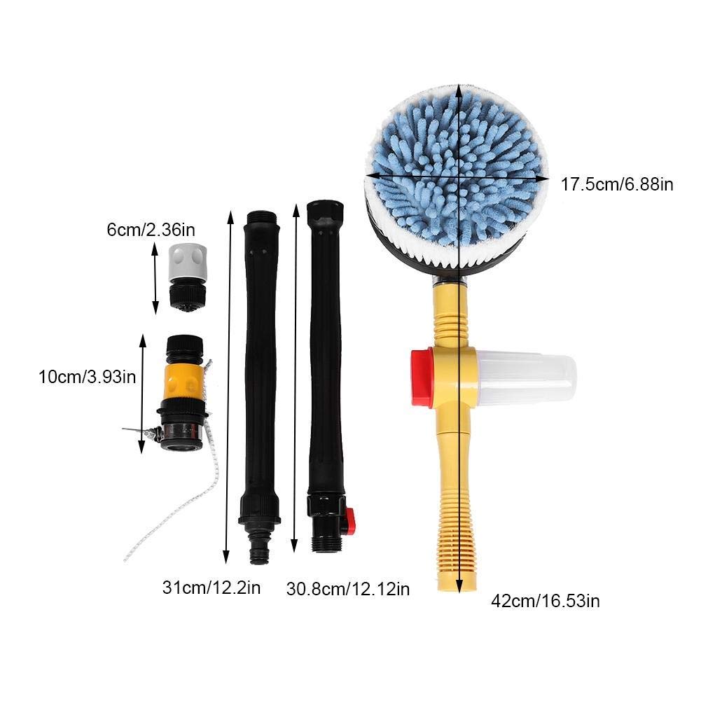 Brosse de lavage de voiture, brosse rotative haute pression pour entretien de voiture, outil de lavage de voiture, outil de lavage de voiture, brosse de nettoyage de voiture pour lavage de voiture