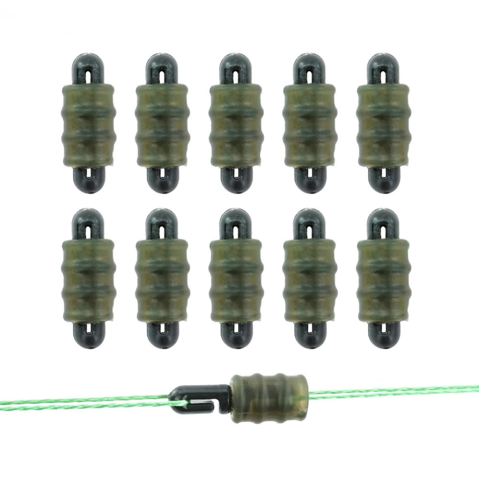 Jadeshay Tapón de Línea de Pesca 20 Piezas, Conectores de Carpa Alimentador Accesorios