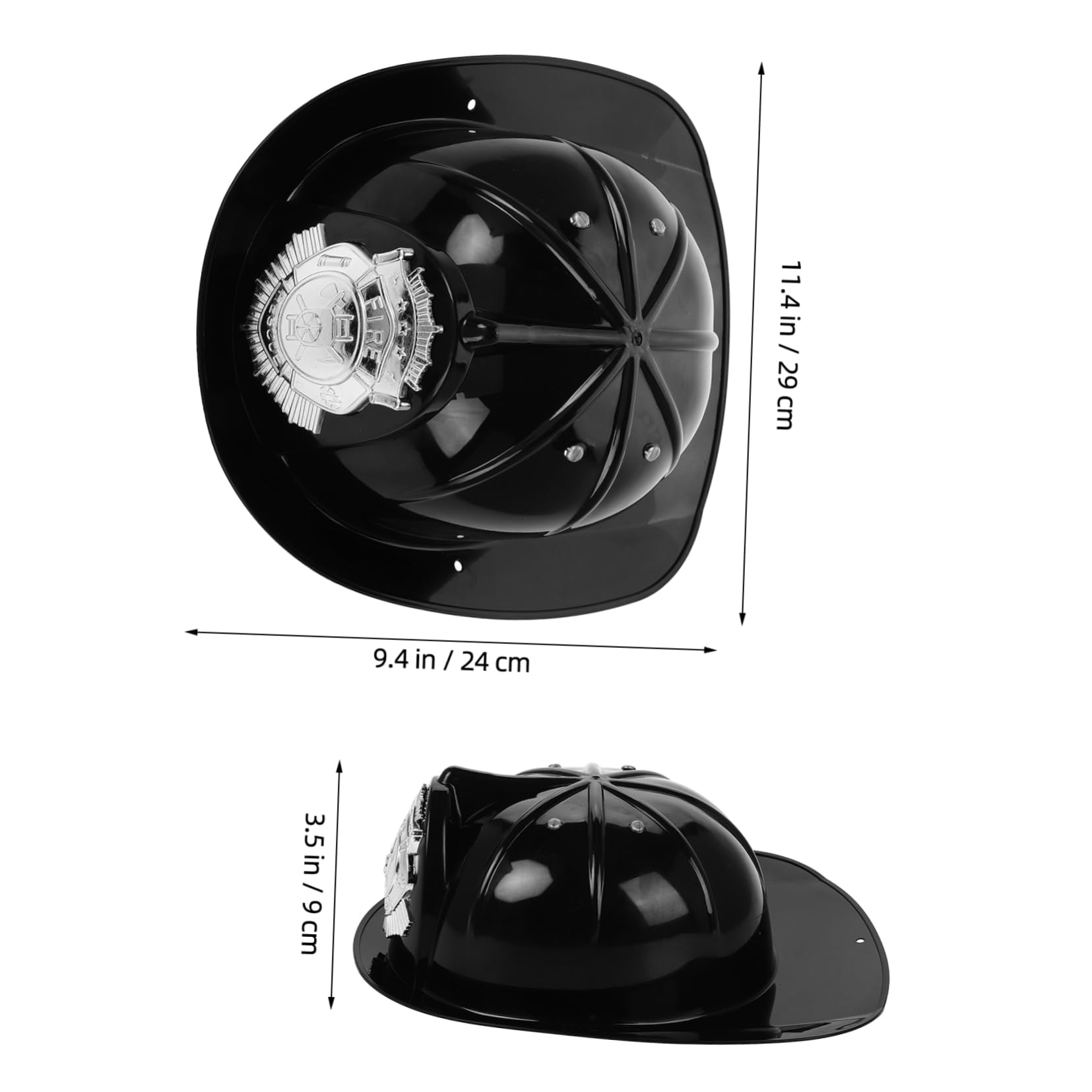 JOINPAYA 2pcs Kids Firefighter Hat Toddler Dress up Set Fireman Helmet Accessory