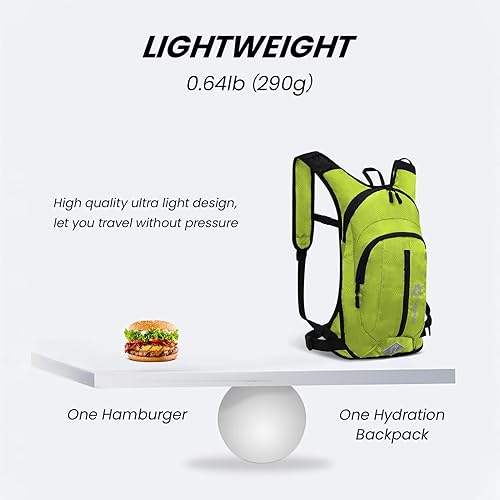 Miniatura 3 de Nepest Hydration Pack Backpack for Women & Men, Lightweight Water Backpack with 2L Water Bladder for Hiking Cycling Running Biking