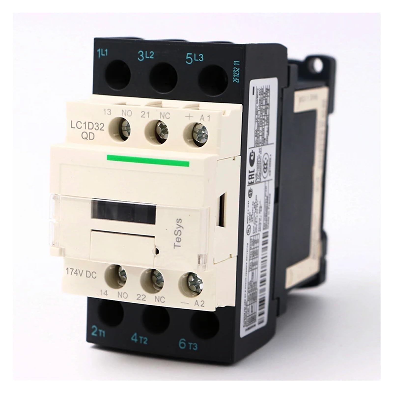 NOBIRTBSA LC1D32QD DC electromagnetic contactor 3P 3NO LC1-D32QD 32A 174V DC Coil