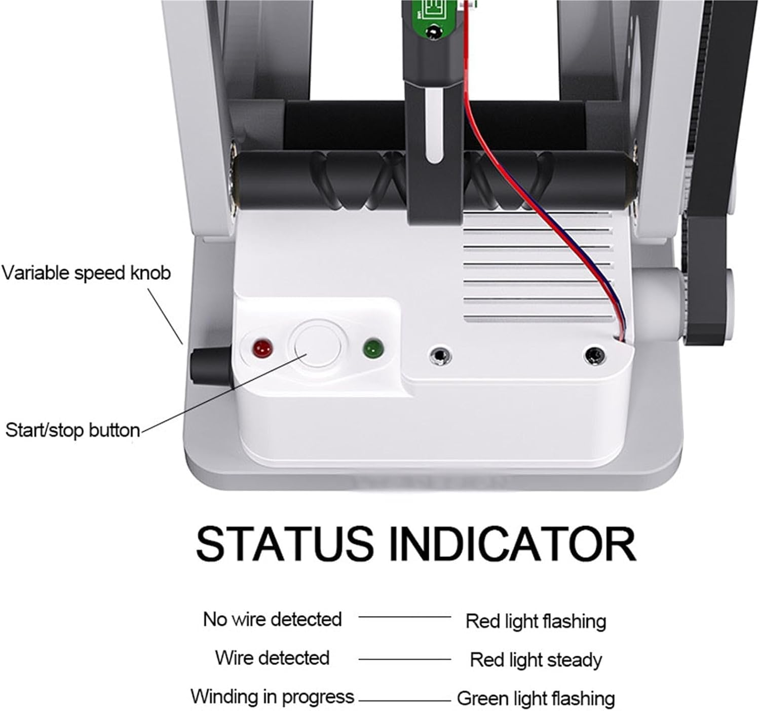 Enrollador de bobina con parada automática, manual o eléctrico, para filamento de 1 kg, universal para impresión 3D.