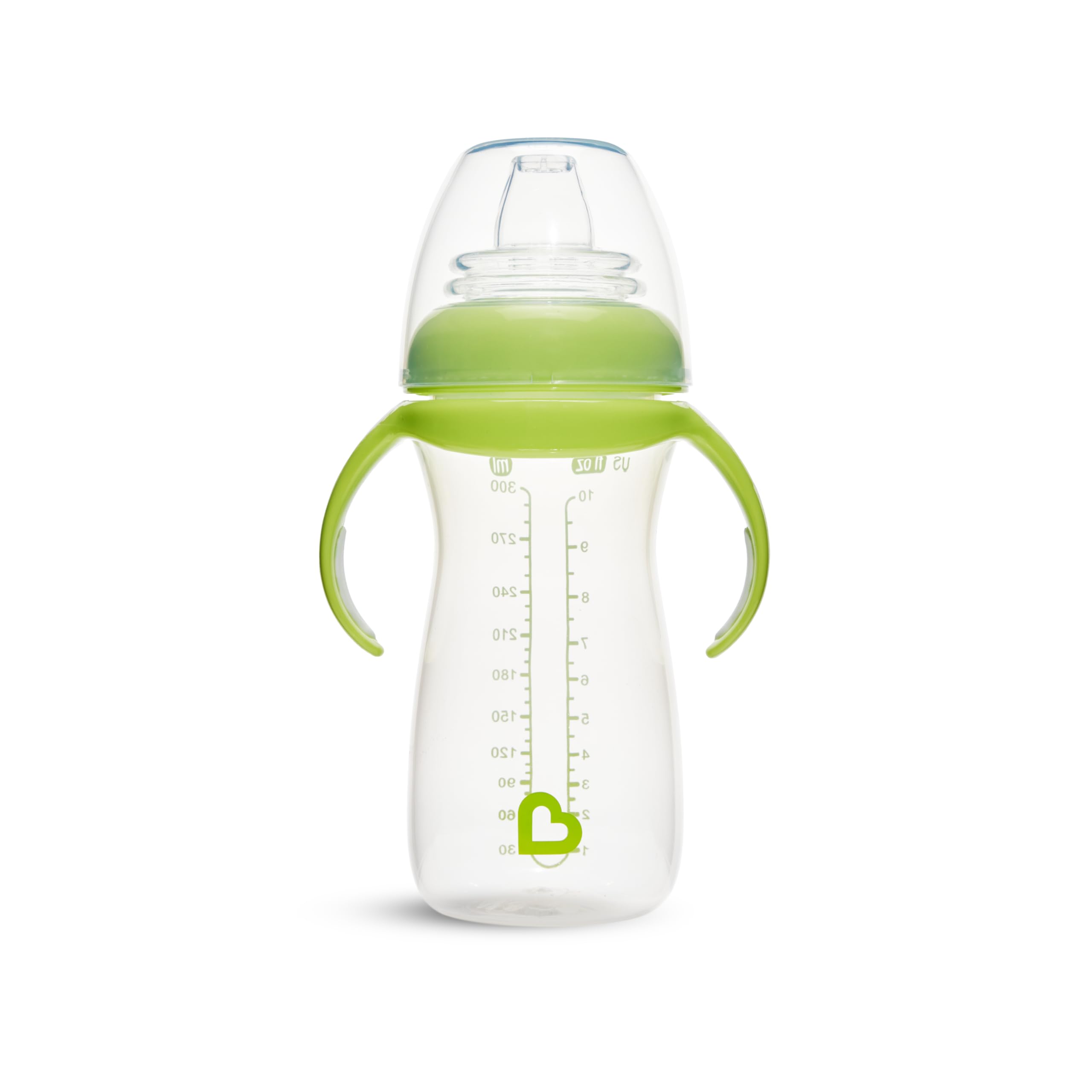 Munchkin Gentle Transition Baby Sippy Cup, Baby's First Sippy - Helps Babies & Toddlers Transitioning from Bottles to Cups, Spill Proof, 9 Months & Up, 10 Ounce, Green