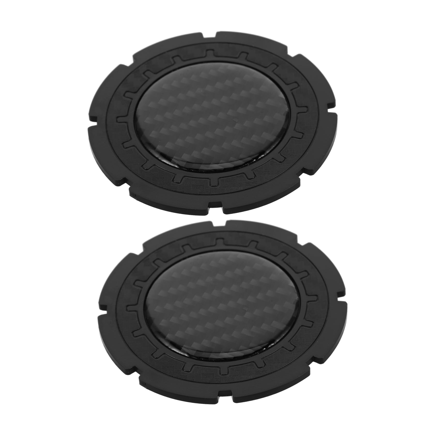 PRETYZOOM Modern Carbon Fiber Car Cup Coasters Sturdy Rubber Car Accessories for Cup Mat