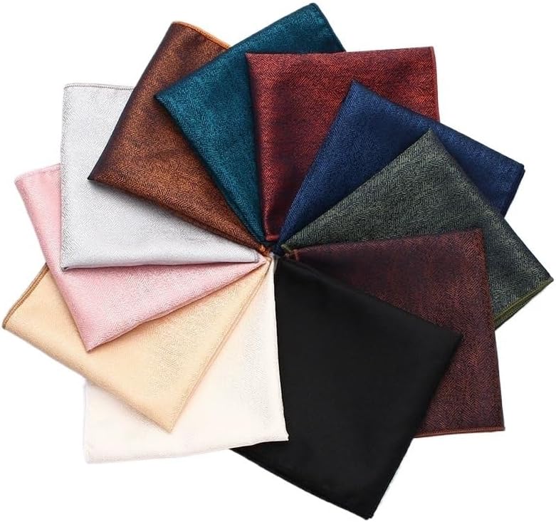 Men's Suit Pocket Square British Retro Plaid Handkerchief Wedding Shirt