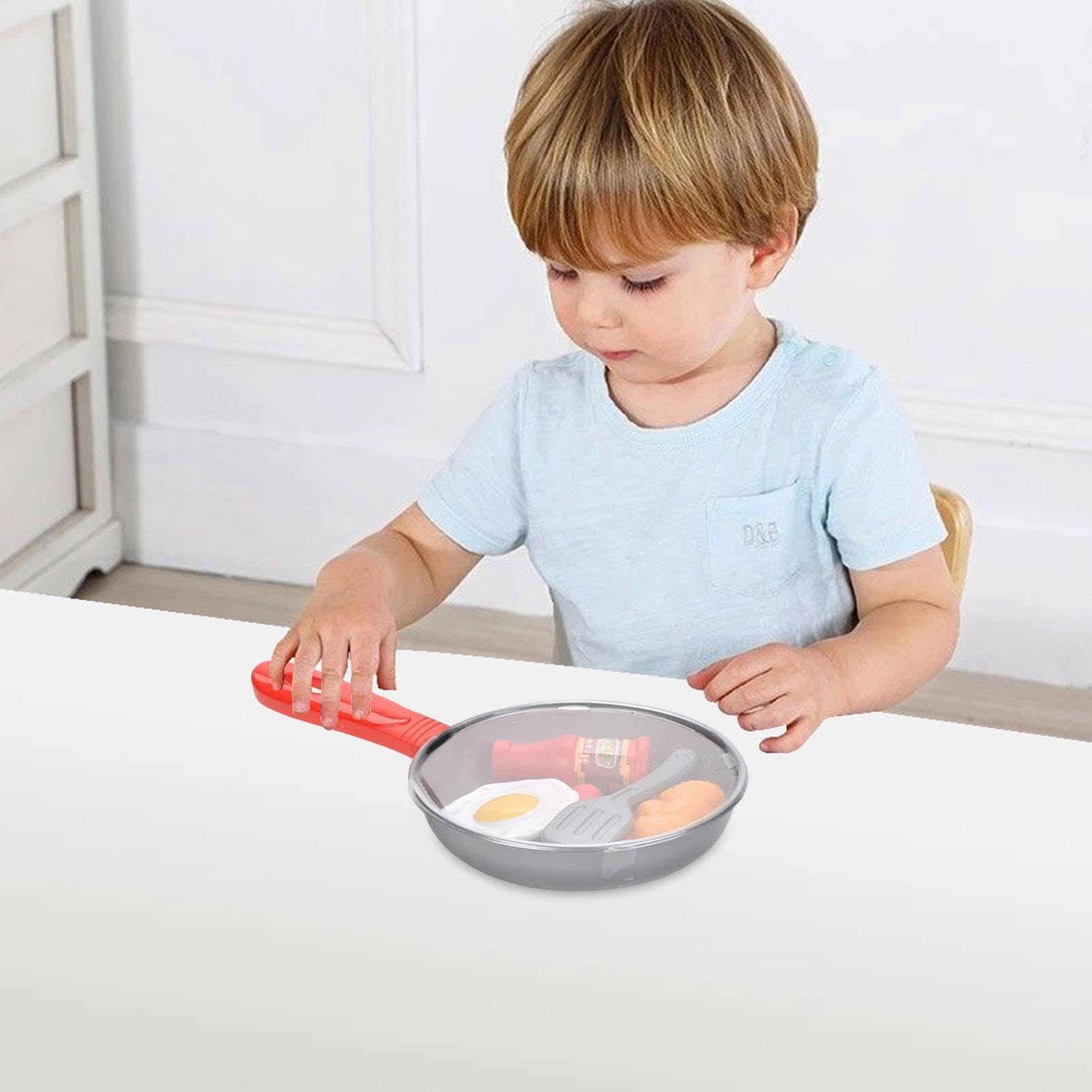 Bratpfanne, Bastelspielzeug für | Fake Foods, Spielset, fantasievolles Entwicklungsspielzeug, lustiges Lernspielzubehör für Kinder ab 3 Jahren