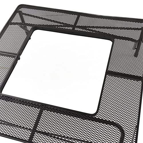 Demeras Mesa de malha de acampamento, mesa de churrasco de acampamento, dobrável, durável, fácil de