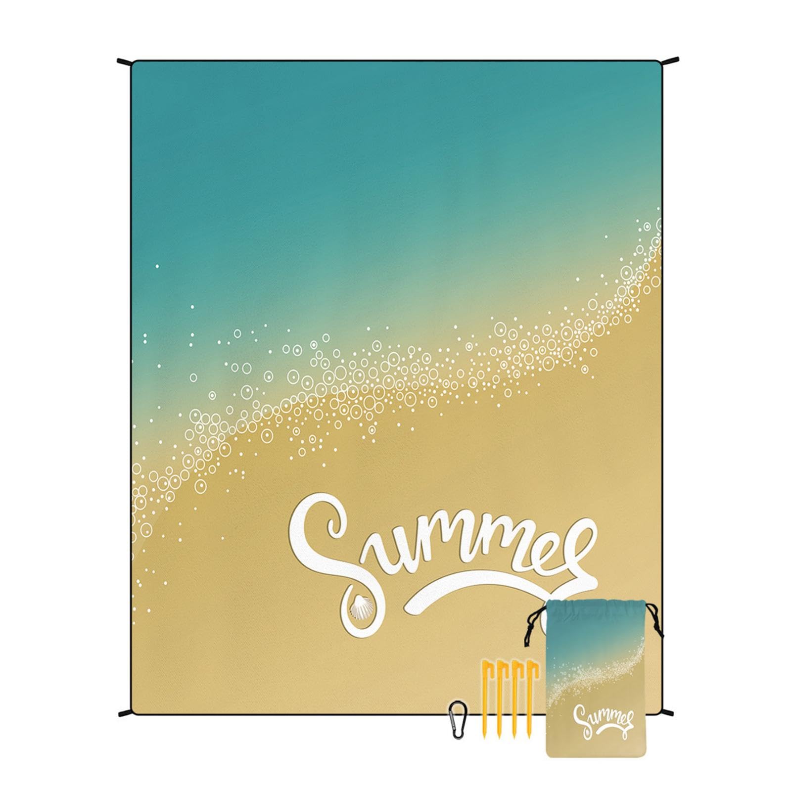 Couverture de plage résistante au sable grand tapis de pique-nique imperméable au design soigné
