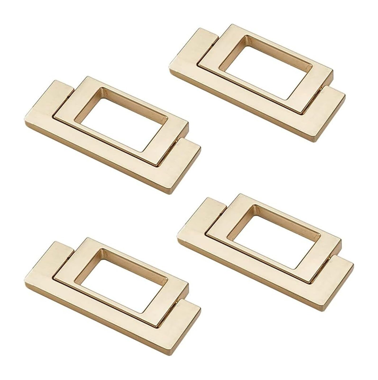 Vakorise C Recessed Sliding Door Handles, Recessed Flush Pull Handle Sliding Door Abinet Drawer Toolbox Gold Multicolor