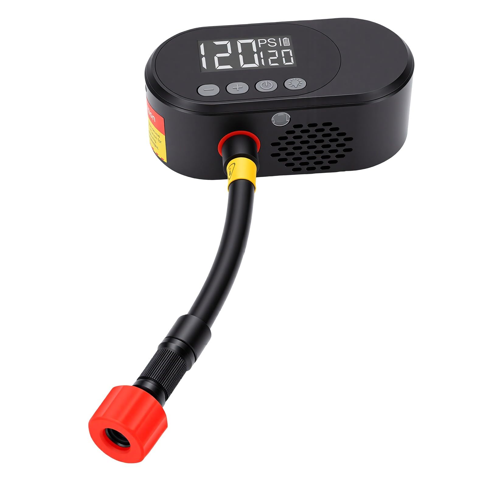 Irfora Pompe à Air électrique Portable pour Mini Vélos, Gonfleur de Pneus Compact avec écran LED Intelligent, adapté aux Vannes Presta et Schrader