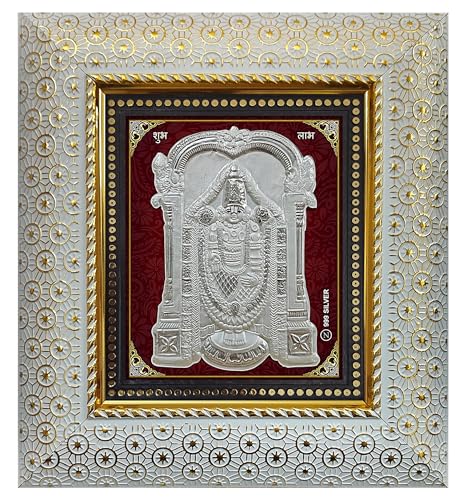 Image of ARTSMINE Silver Balaji Wall Frame - 999 Silver Art|Premium Finish|Spiritual Home Decor|Ideal for Pooja & Gifting - 1 x Unit