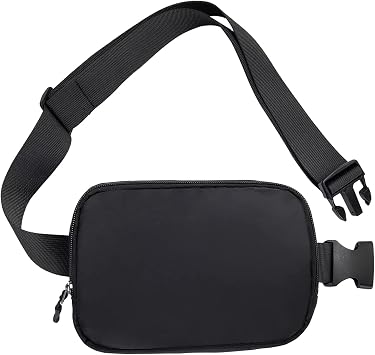 Taeku Fanny Pack Crossbody Bag for Women Men, Waterproof Belt Bag Mini Bum Bag, Lightweight Waist Pack for Travel, Running, Gym, Hiking, Everyday Use, Black