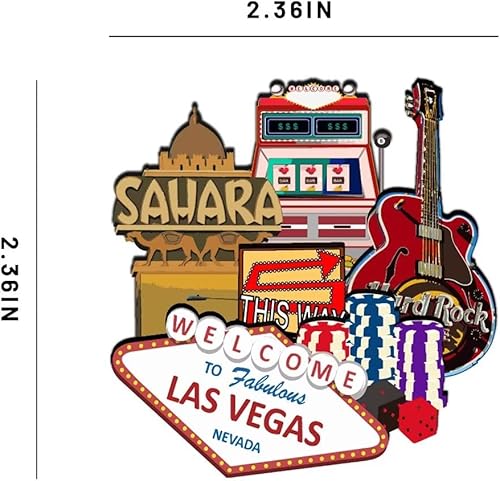 Miniatura 3 de Las Vegas Nevada USA - Imán de nevera con imán de madera para recuerdos, colección creativa, hecha a mano, para viajes, oficina, regalos de paisaje,