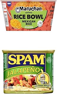 SPAM Jalapeño and Maruchan Microwavable Rice Bowl, Mexican Flavor Bundle