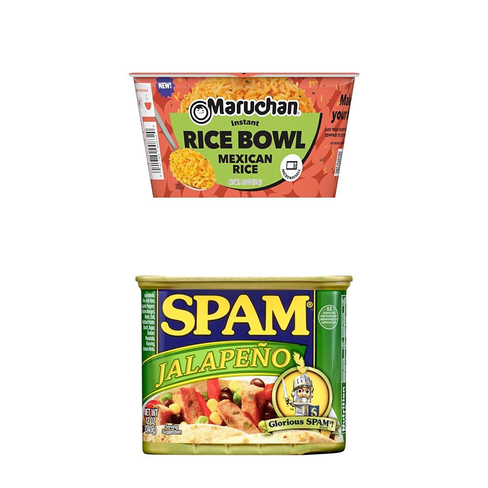 SPAM Jalapeño and Maruchan Microwavable Rice Bowl, Mexican Flavor Bundle
