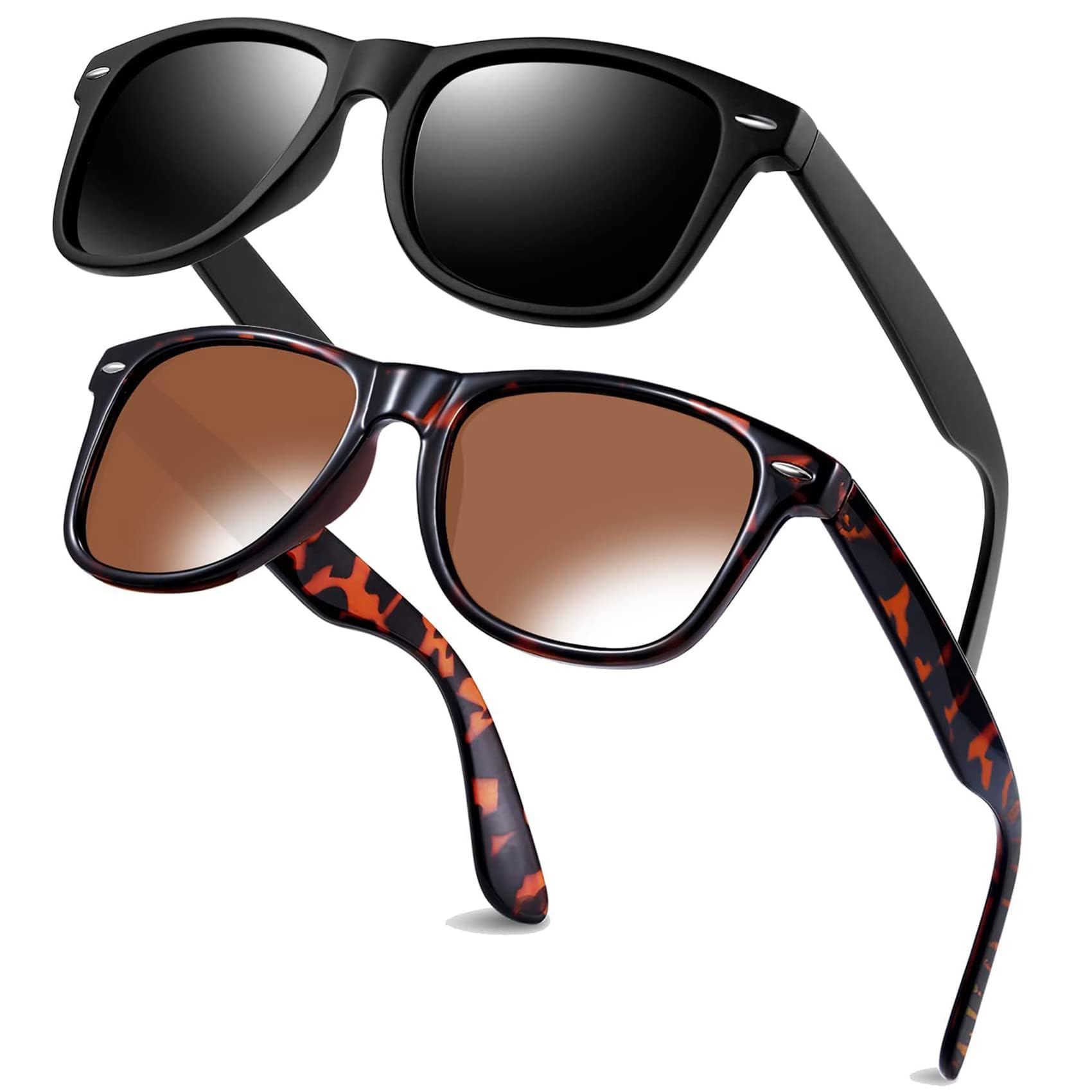KANASTAL 2024 Alta Protección UV400 Gafas de Sol de Polarizadas Rectangulares Clásico para Hombre y Mujer para Conducir, Pescar, Correr, Ciclismo