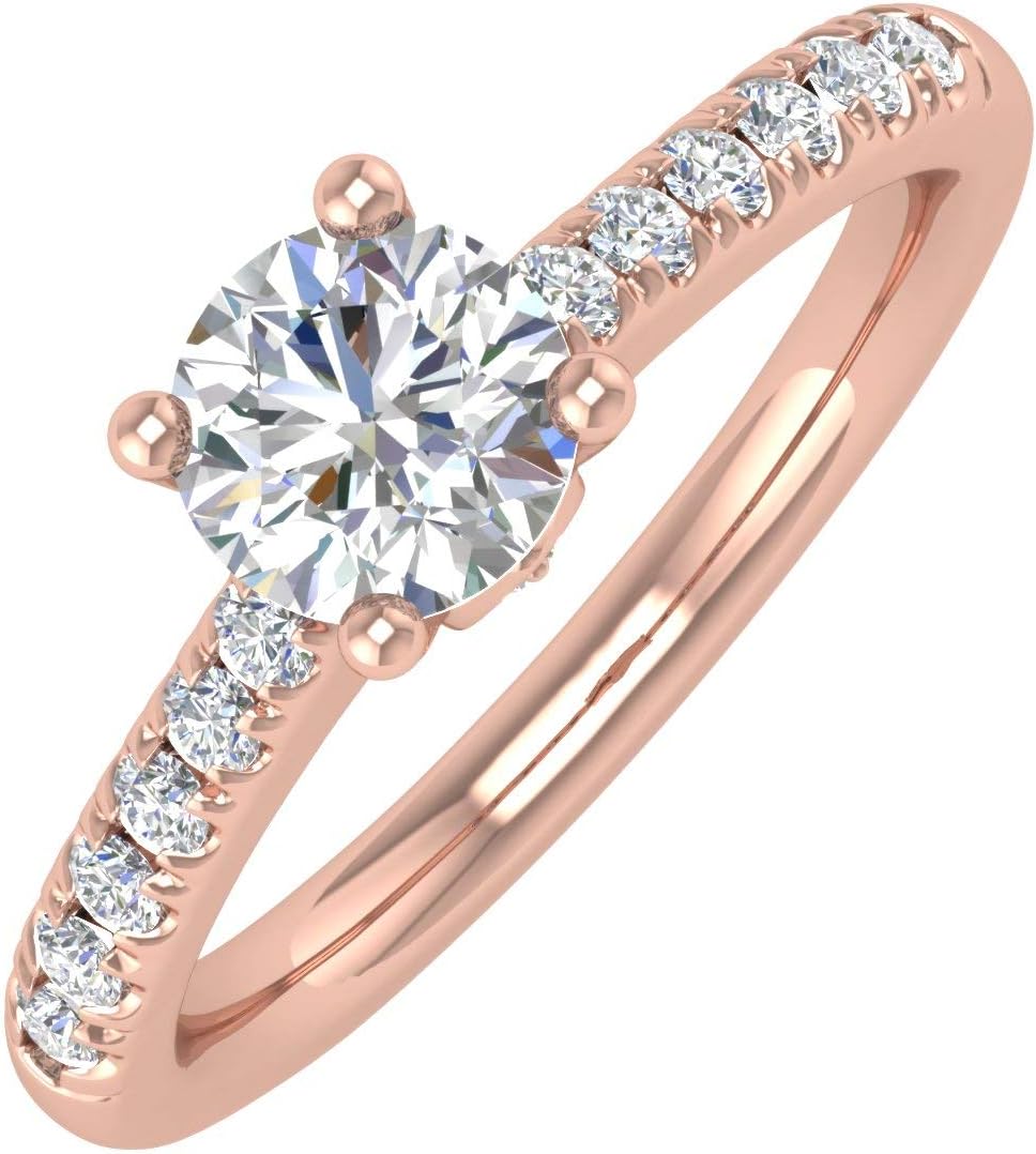 1/2 Carat Diamond Engagement Ring Band in 14K Gold
