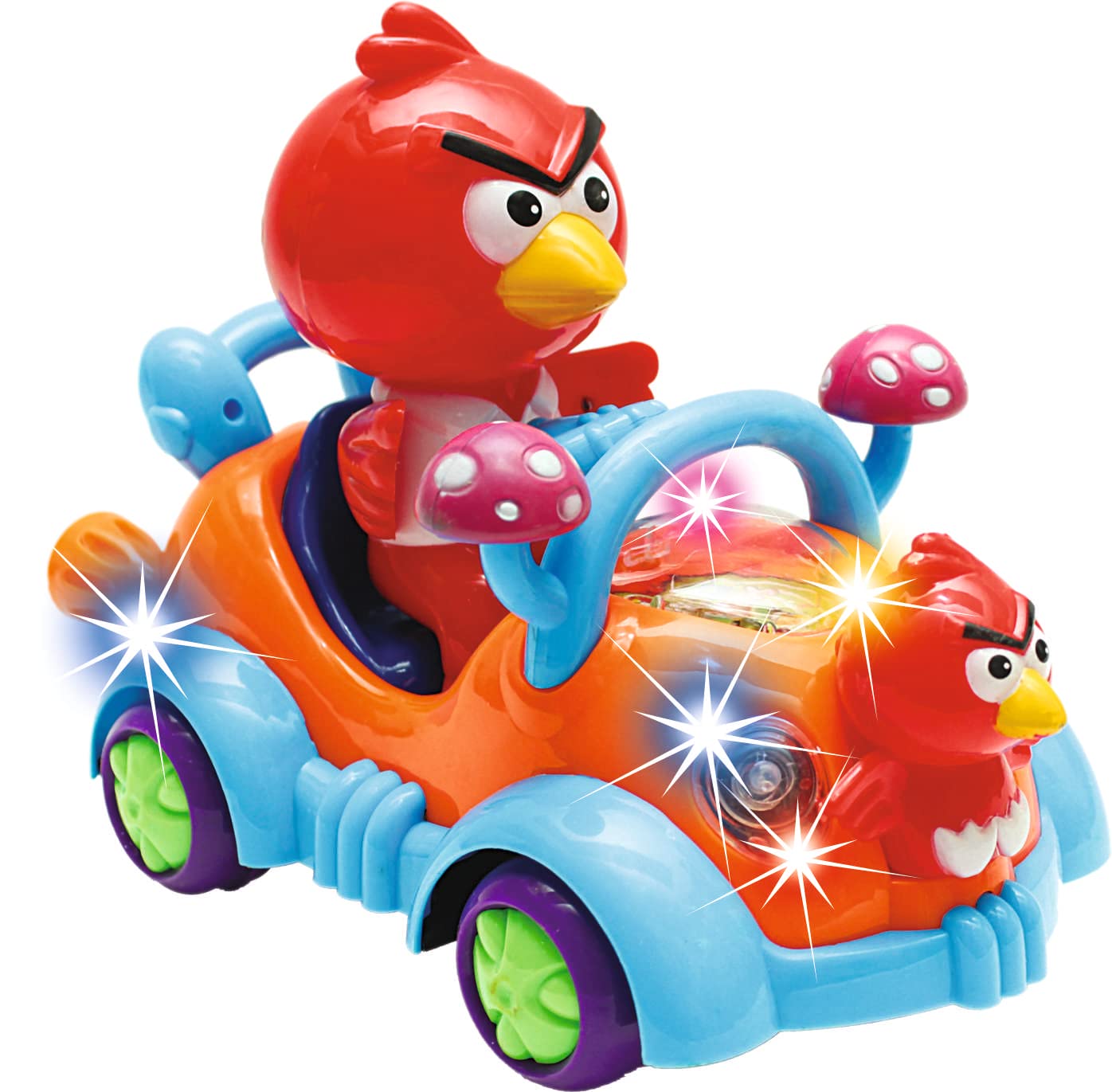 Toyzone Birdy Car Bump 'n' Go-21001 | Lights & Sound | Fun Exciting Toy | Safe Non-Toxic | Attractive for New Born Baby & Toddlers | Battery Operated Animal Figure | Musical Toy for Girls & Boys