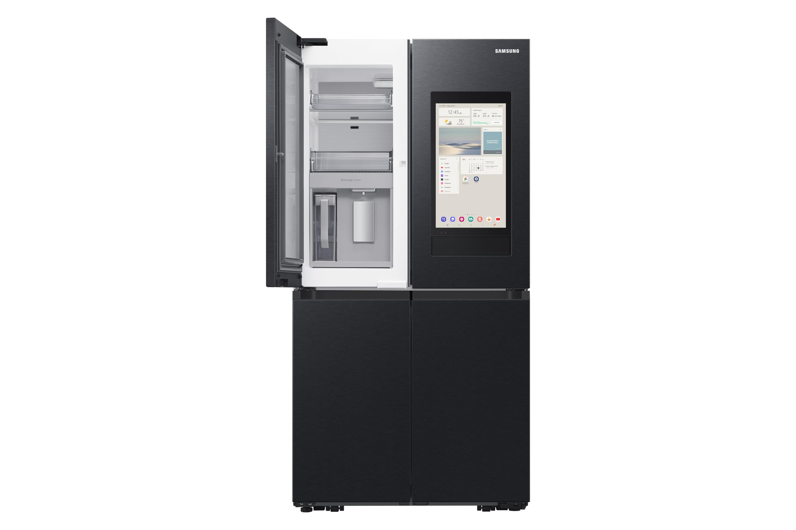 Samsung Réfrigérateur 4 Portes Family Hub AI, Avec AI Vision Inside, Wifi+AI Energy Mode, Centre de Boissons, Dos Métallique, 636 L