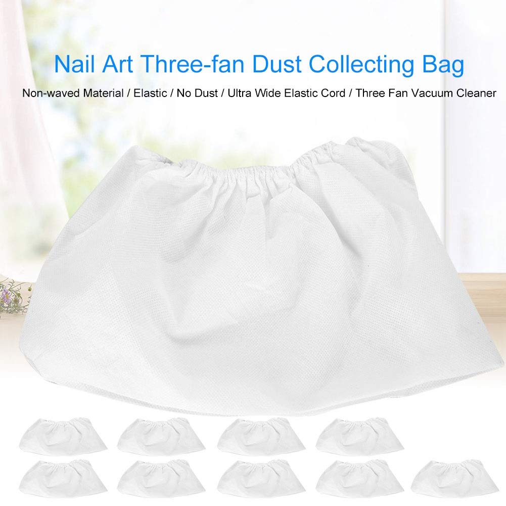 MAGT Sac Collecteur d'aspiration de Poussière pour Ongles, 10pcs Sac de Remplacement de Collecteur de Poussière de Non Tissé Nail Art pour Aspirateur