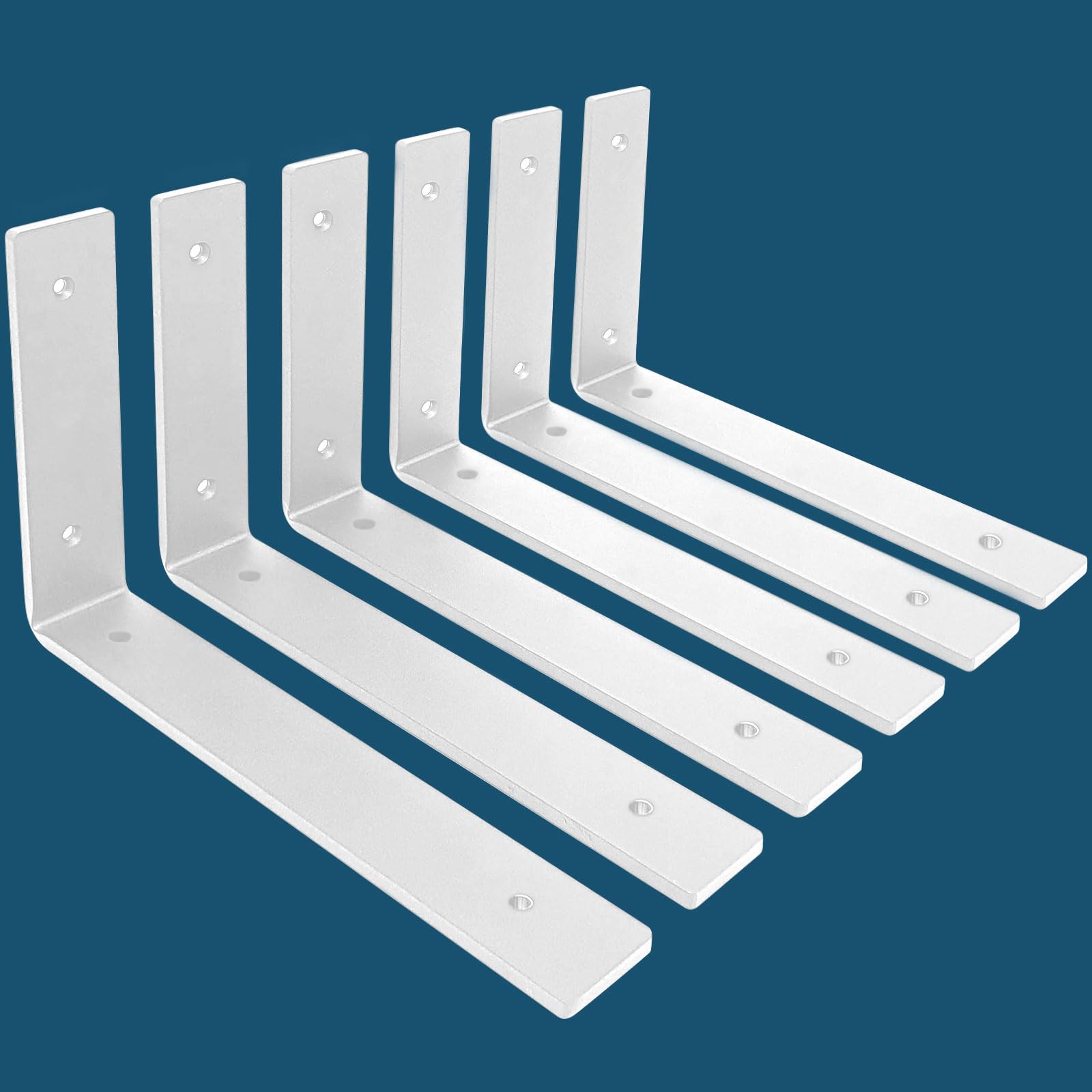 MLOQI 6 Pack Heavy Duty Shelf Brackets