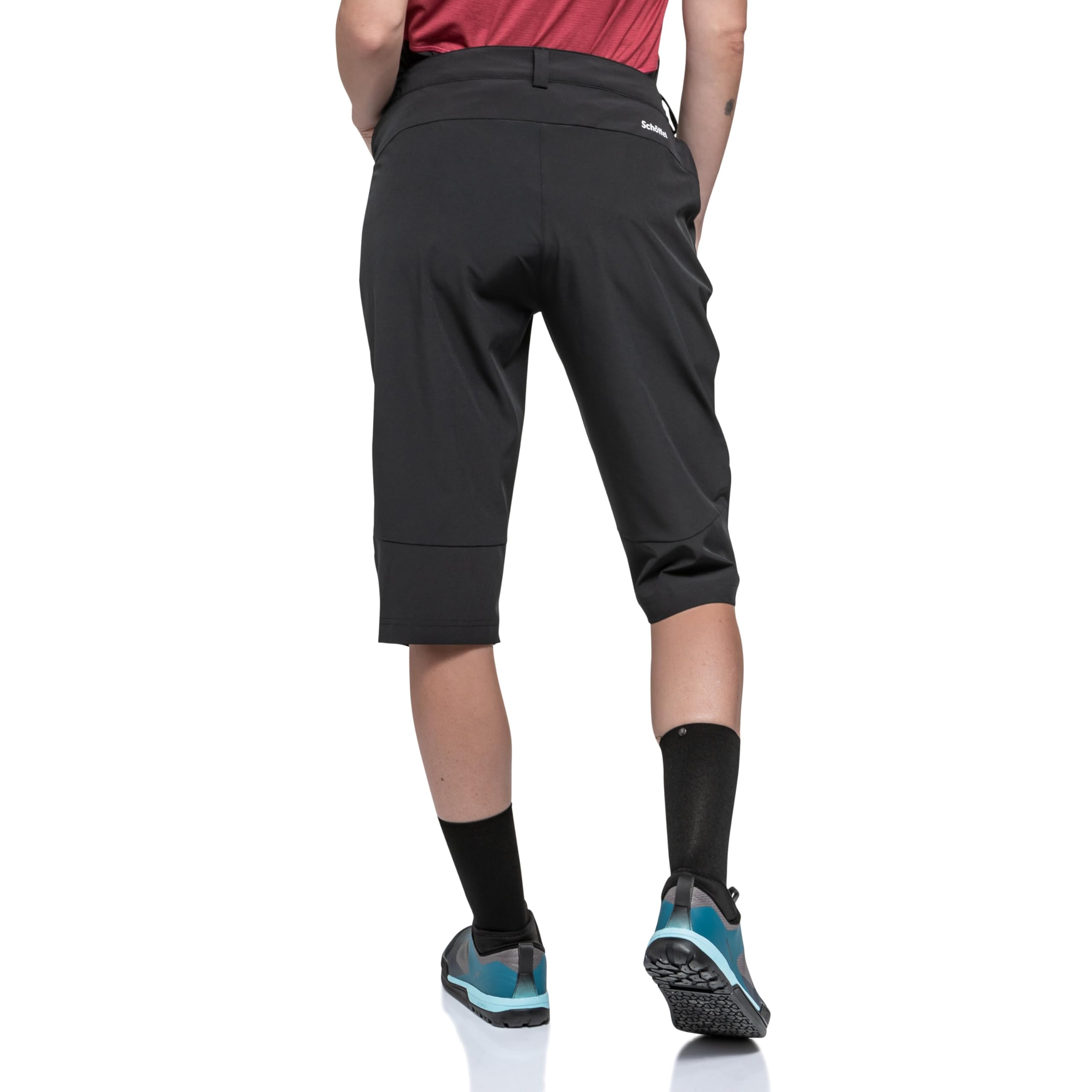 Schöffel Damen Capri Pants Style Keitele WMS, schnell trocknende Radhose mit 4-Wege-Stretch, Dreiviertel Hose mit radspezifischer Passform und elastischem Bund