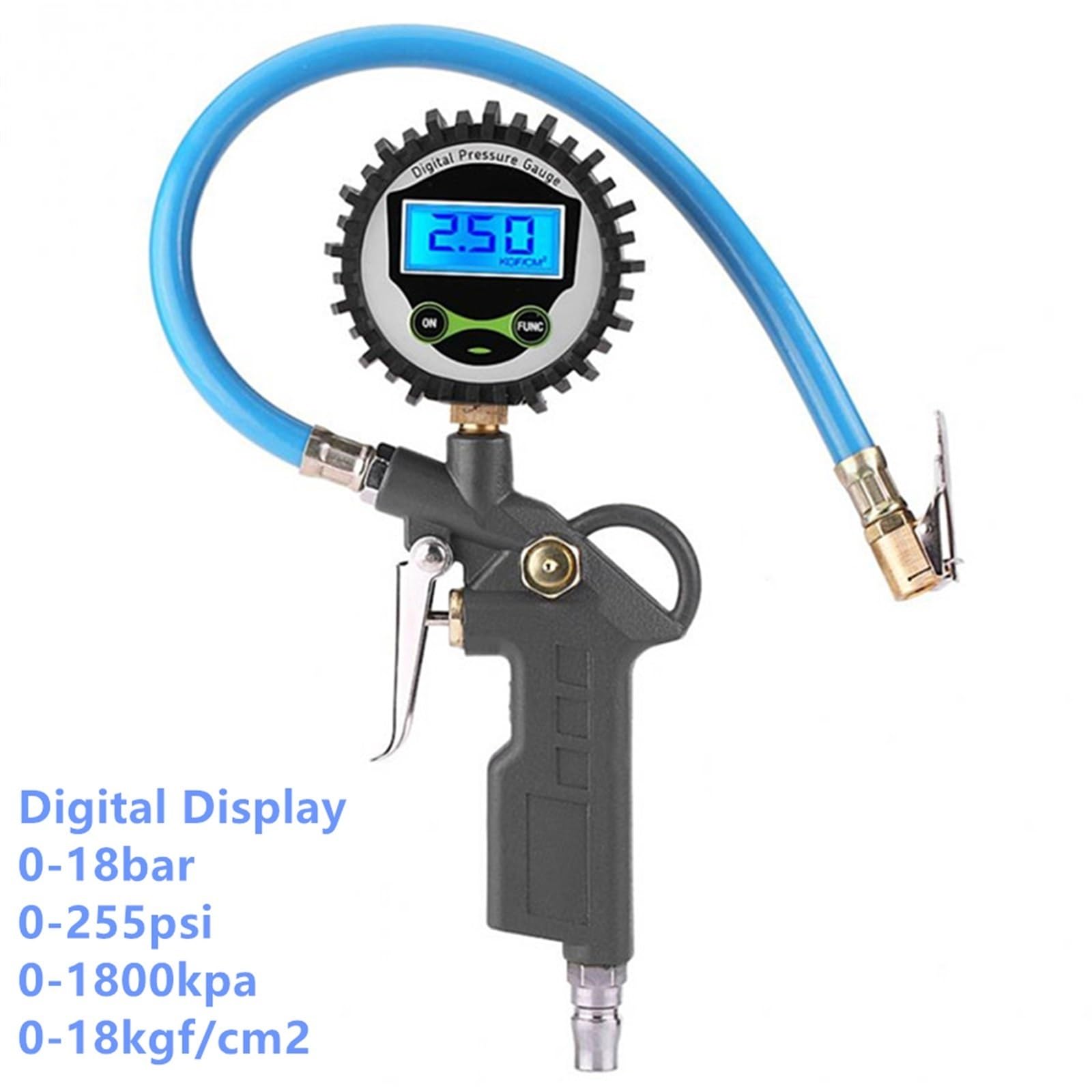 Manometro Presion Neumaticos Indicador de inflado de presión de aire de neumáticos, bombas infladas de esfera Digital, herramientas de reparación de automóviles desinfladas for vehículos de motociclet