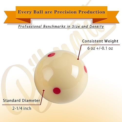 Miniatura 10 de Billmart Bolas de billar de alta calidad, accesorios para mesa de billar de 2-14 pulgadas, tamaño reglamentario, juego de billar de 16 bolas de