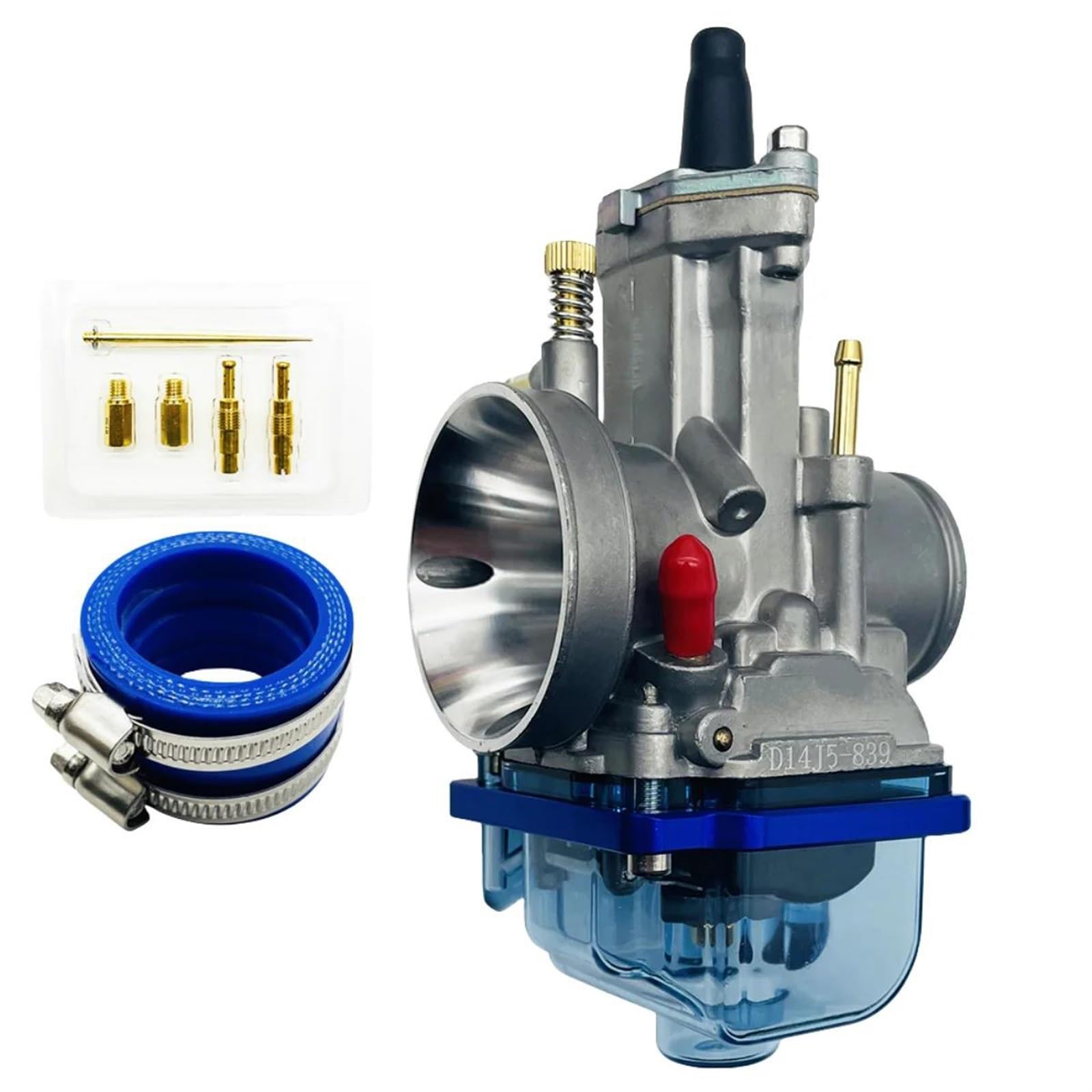 Modifica Del Coperchio Inferiore Blu Trasparente Per Il Carburatore Moto 2t 4t Tempi Per Pwk24 26 28 30 32 34mm