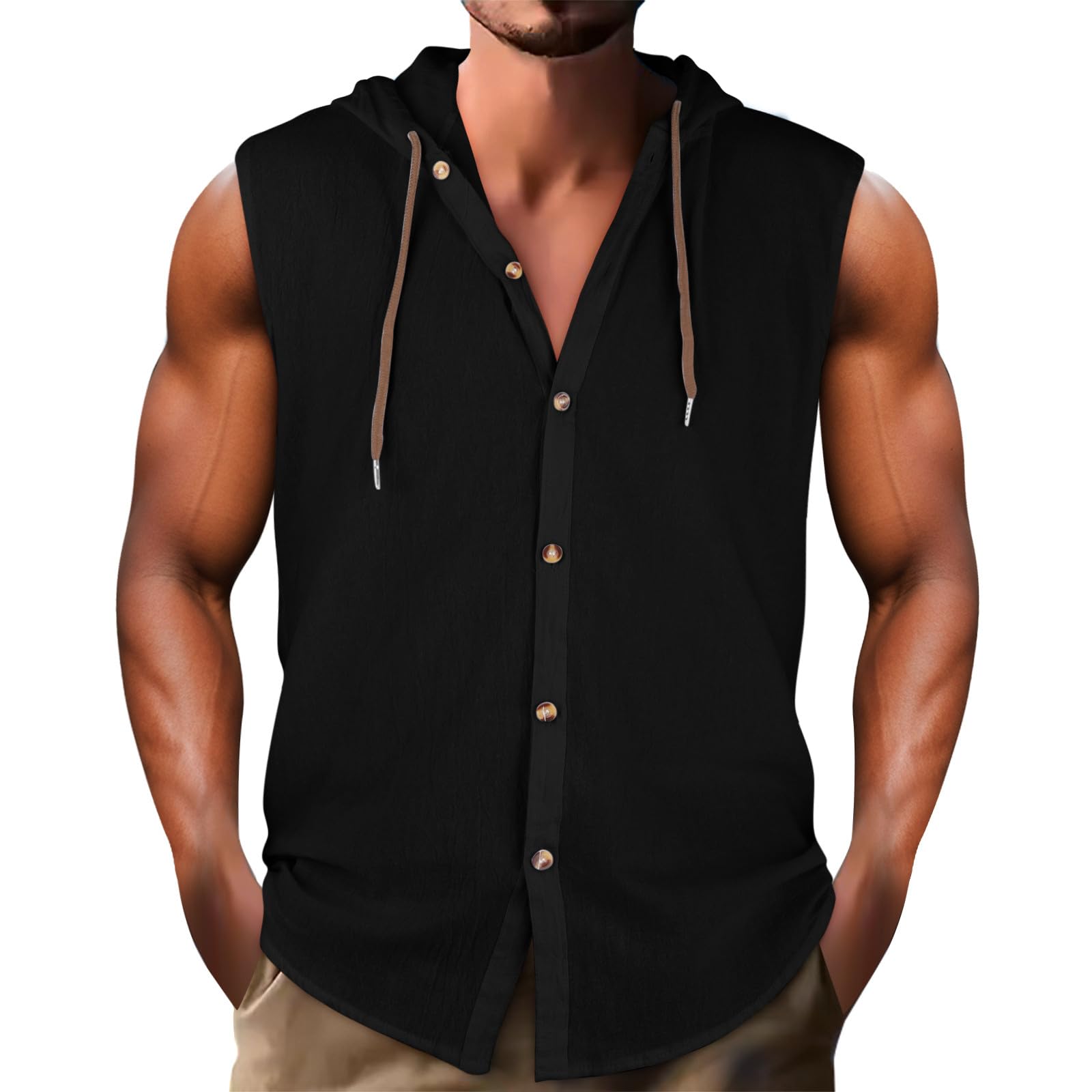 Puramala Camiseta de tirantes para hombre, verano, fitness, parte superior deportiva, elástica, ligera, informal, básica, para el gimnasio, deporte, camiseta de ajuste, entrenamiento, verano, para correr,
