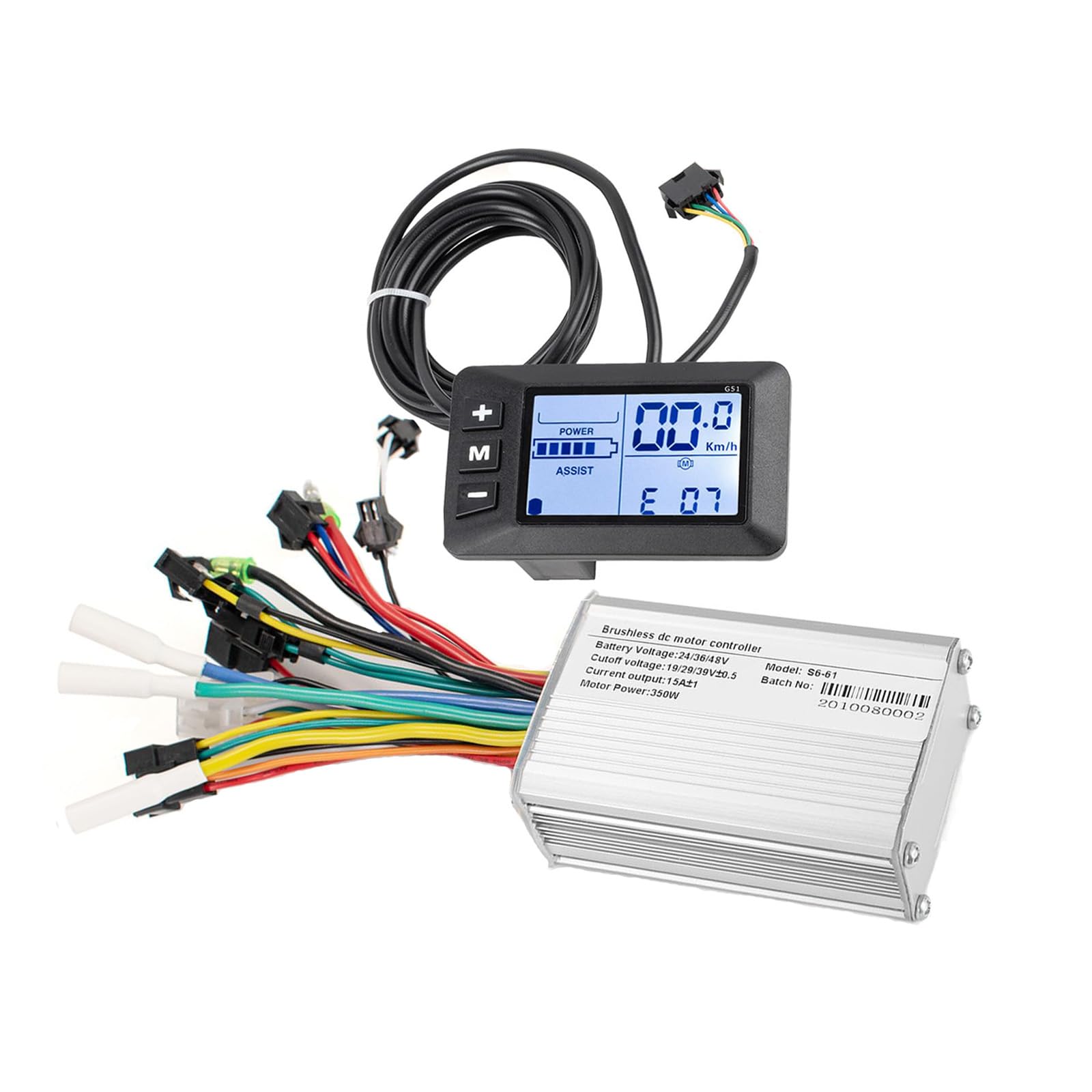 Kunray 24-48 V 350 W borstelloze motorcontroller met lcd-display