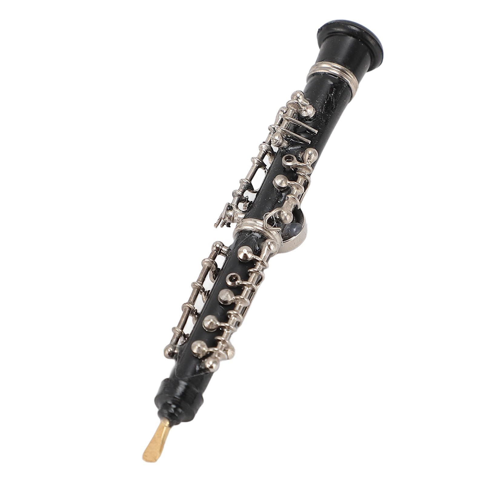 TOPINCN Modèle de Hautbois Miniature en Métal, Modèle de Mini Hautbois, Ornement D'instrument de Musique Polyvalent pour la Décoration de la Maison, Inspire L'intérêt Musical