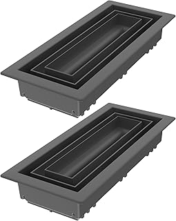 Fittes Framed Floor Vent [Lite+] - 4"x10" - Matte Black - 2 Pack