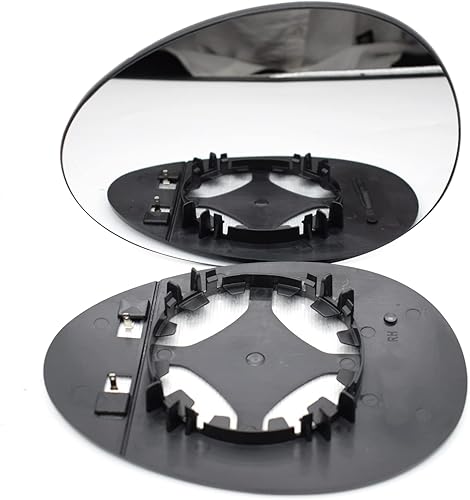 Miniatura 2 de AUTOXBERT Espejo de repuesto de cristal del conductor del lado izquierdo del espejo calentado con placa de respaldo para Mini Cooper 2007 2008 2009