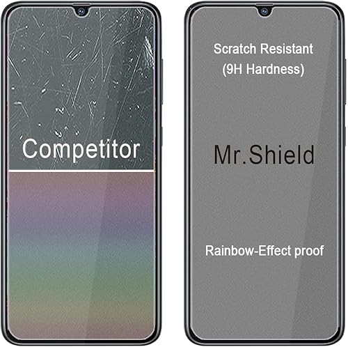 Miniatura 6 de Mr.Shield [Paquete de 3] Protector de pantalla diseñado para Samsung Galaxy A70 [vidrio templado] con reemplazo de por vida