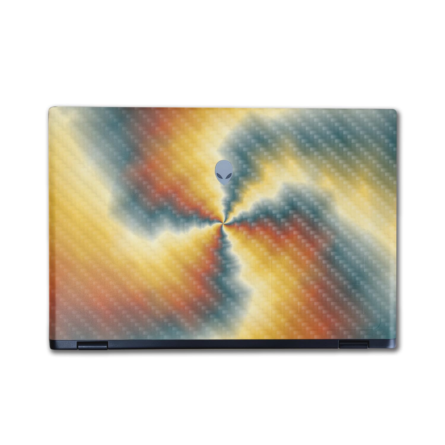 Carbon Fiber Laptop Skin Compatible with Alienware M16 R2 (2024) - Eye of The Storm - Premium 3M Vinyl Protective Wrap Decal Cover - Easy to Apply | Crafted in The USA by MightySkins