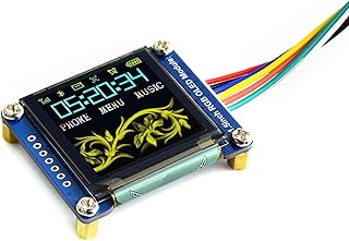 IBest waveshare 1.5inch RGB OLED Display Module for Raspberry Pi/Arduino/STM32, 128x128 pixels 16-bit High Color 4-wire/3-wire SPI Interface SSD1351 Driver