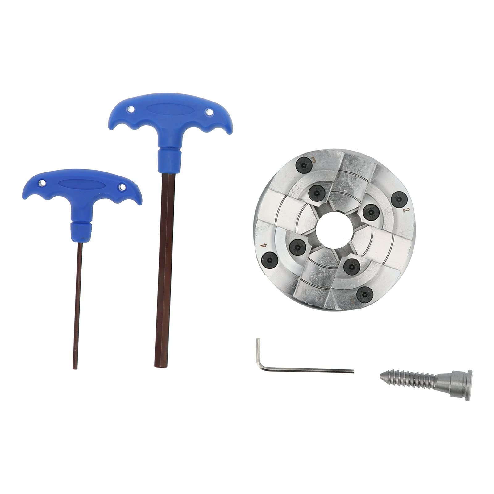 Ensemble de tour de travail du bois, design robuste, interface auto-centrante, outils de serrage de haute précision pour projets améliorés de travail du bois