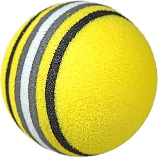 INOOMP 20PCS foam cat balls Practicing Soft training aid foam balls Sponge yellow practice balls training accessories EVA practise balls yellow accessories training ball indoor