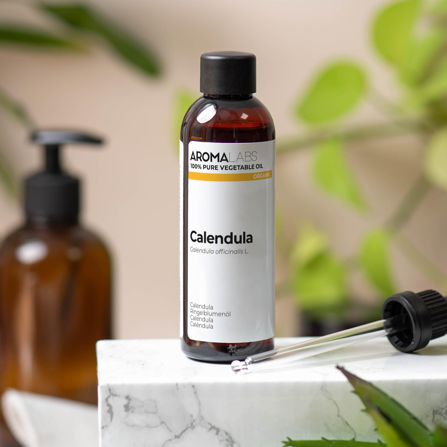 Aceite de Caléndula BIO (Calendula officinalis) - 100 mL - Macerado Oleoso Certificado Cosmos - Aroma Labs