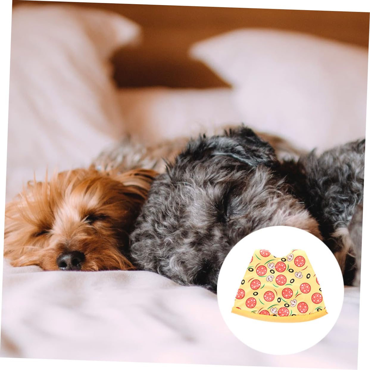 BESPORTBLE 3piezas Disfraz De Pizza para Perros y Gatos Ropa De Halloween para Mascotas Traje Divertido y Cómodo para Otoño y