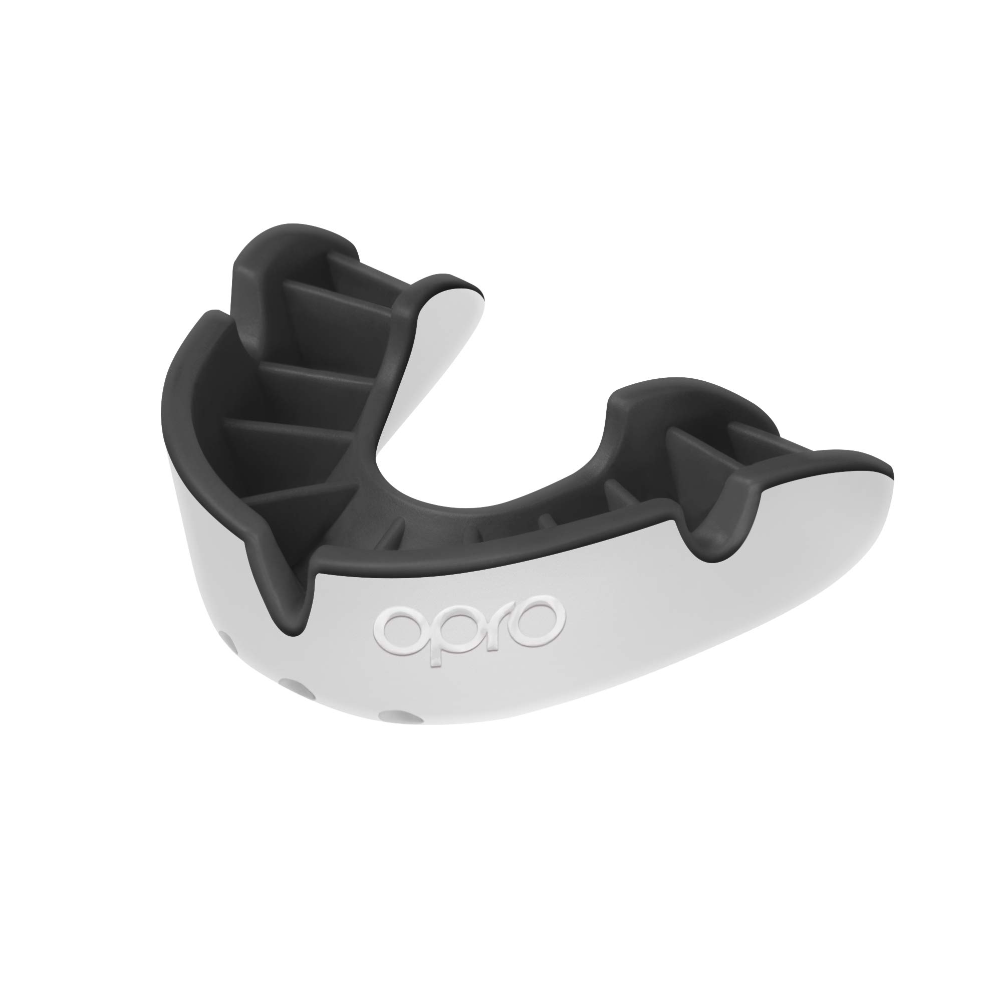 OPRO Silver Adult Mouthguard, White/Black