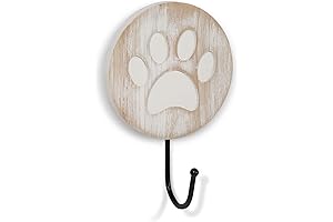 Rustic Wall Mounted Dog Paw Leash Holder