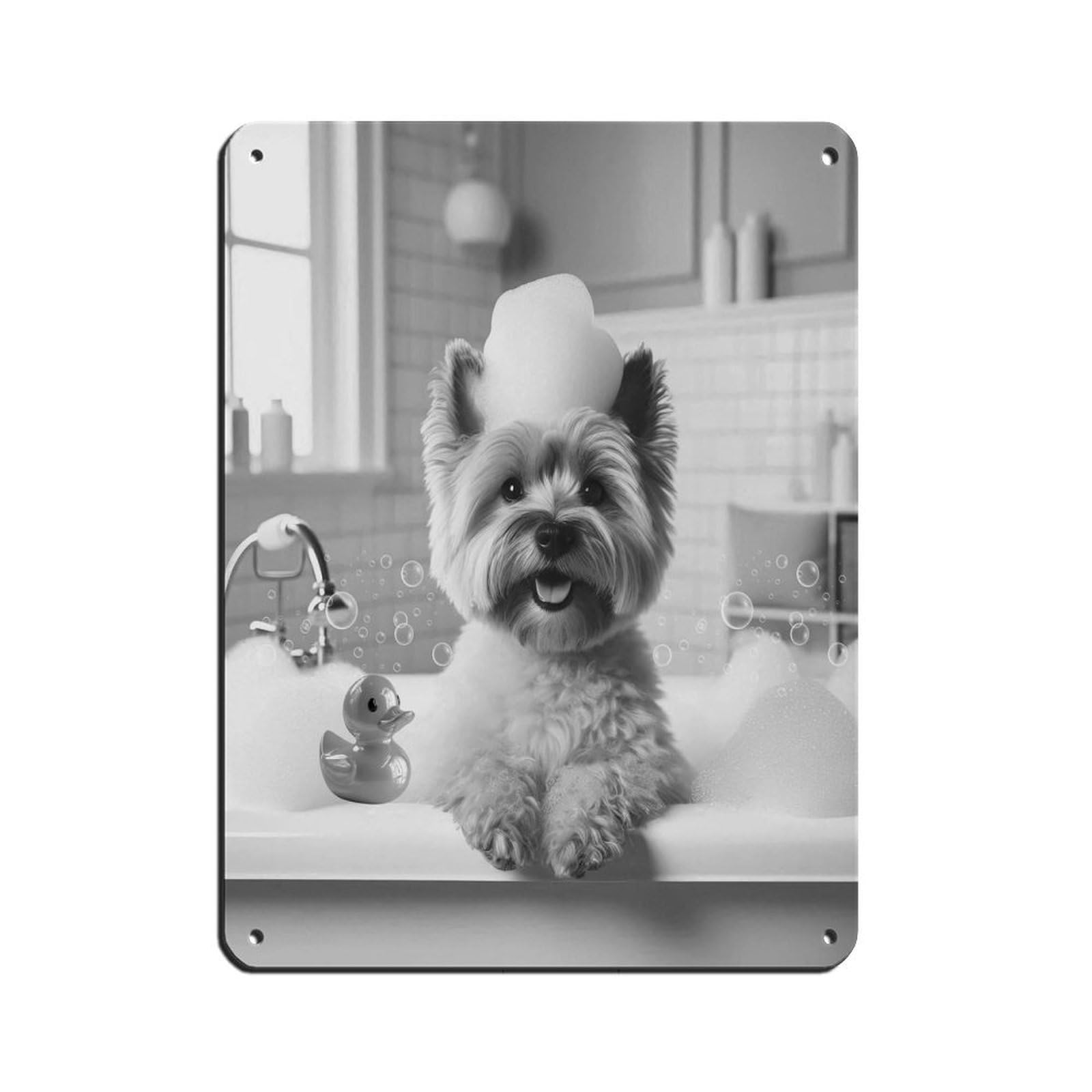 Cairn Terrier, Funny Bathroom Decor Retro Poster Metal Tin Sign Chic Art Retro Iron Painting Bar People Cave Cafe Family Garage Poster Wall Decoration 12x16inch(30x40cm)