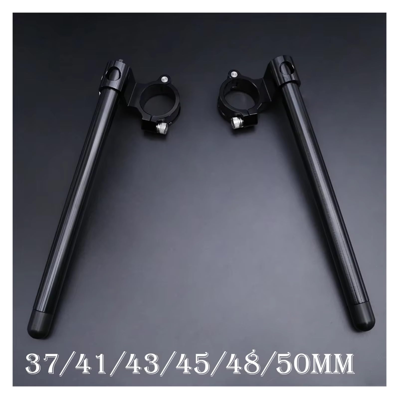 Moto Elevador de Manillar Universal Racing CNC 37 41 43 45 48 50MM Clip Ons 1,5 Pulgadas Riser Rise Clip En Horquilla Manillar Manillar Motocicleta Moto Manillar Elevador(Blue Black 41MM)