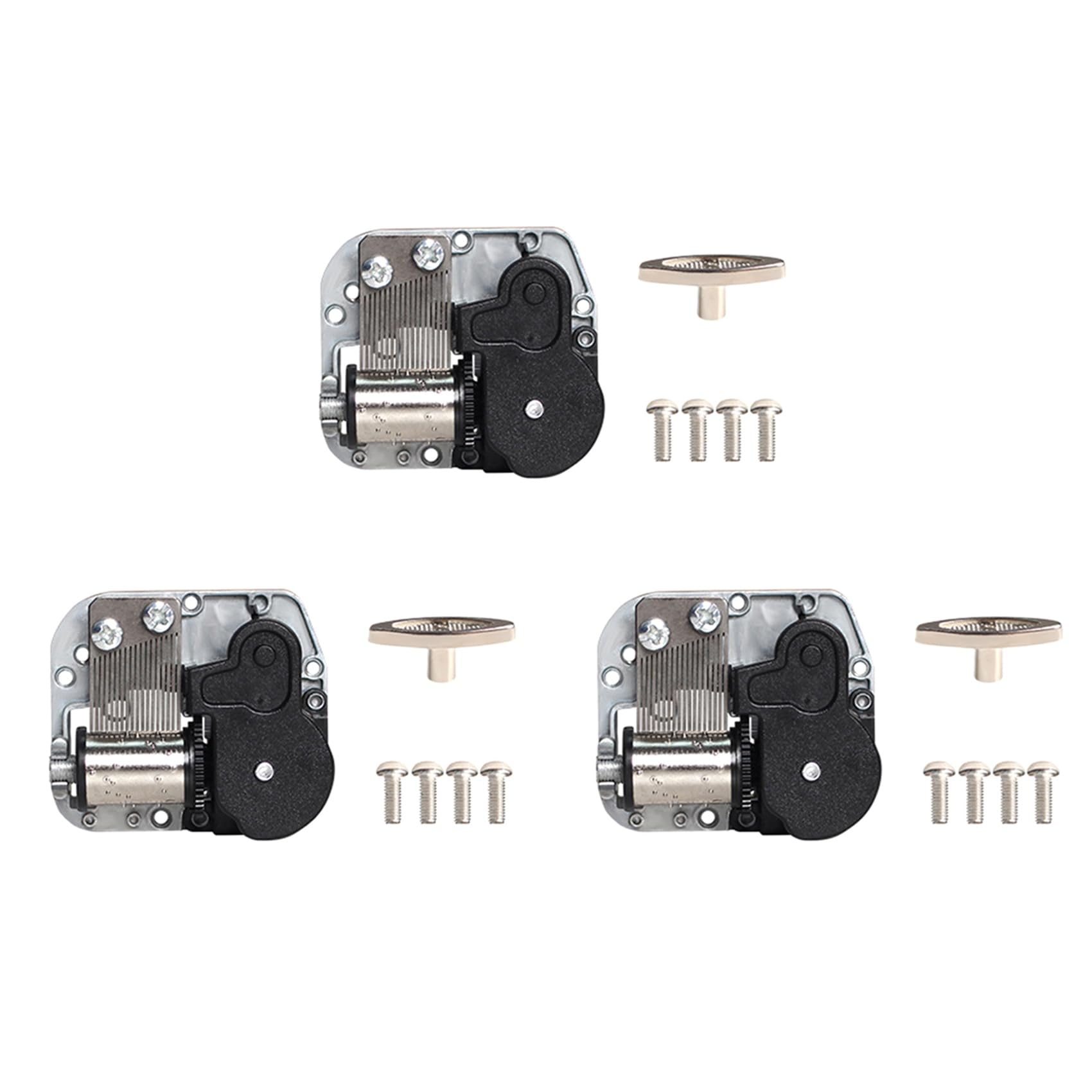 Vjsujehgy 3X Music Box Movement DIY Clockwork Type Musical Box Accessories Piano Model Music Box Movement Accessories