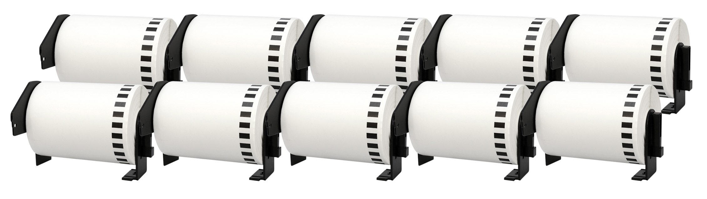 10 Rotoli DK22243 DK-22243 102mm x 30,48m Etichette adesive continuo compatibili per Brother P-Touch QL-1050 QL-1050N QL-1060N QL-1100 QL-1110NWB