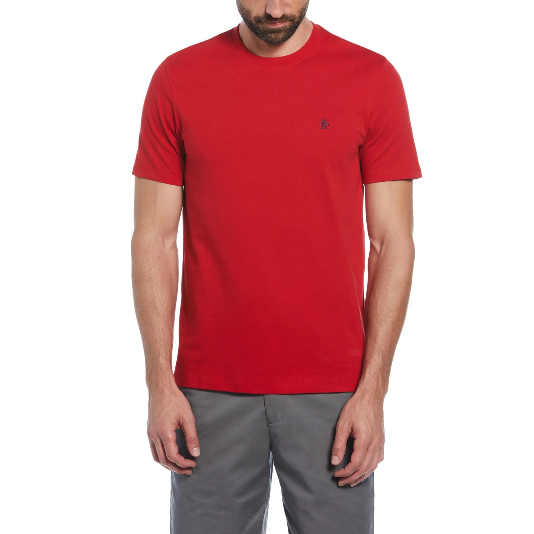 Original Penguin Men's Red Short Sleeve Embroide Logo