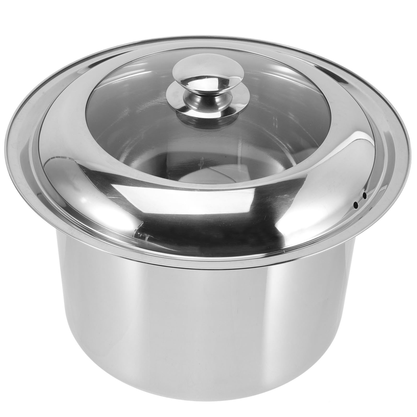 VILLCASE Vaso Pratico e Comodo Spesso Coperchio da Notte in Acciaio Inossidabile per Anziani e Pazienti, per Uso Domestico in Camera da Letto