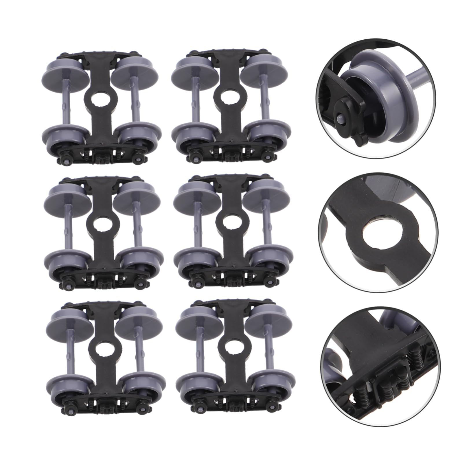 HANABASS 18 Pcs Roues de Train Plastique Kit de Remplacement Stable et Facile à Installer pour Modèles Réduits Accessoires DIY pour Projets Scientifiques et